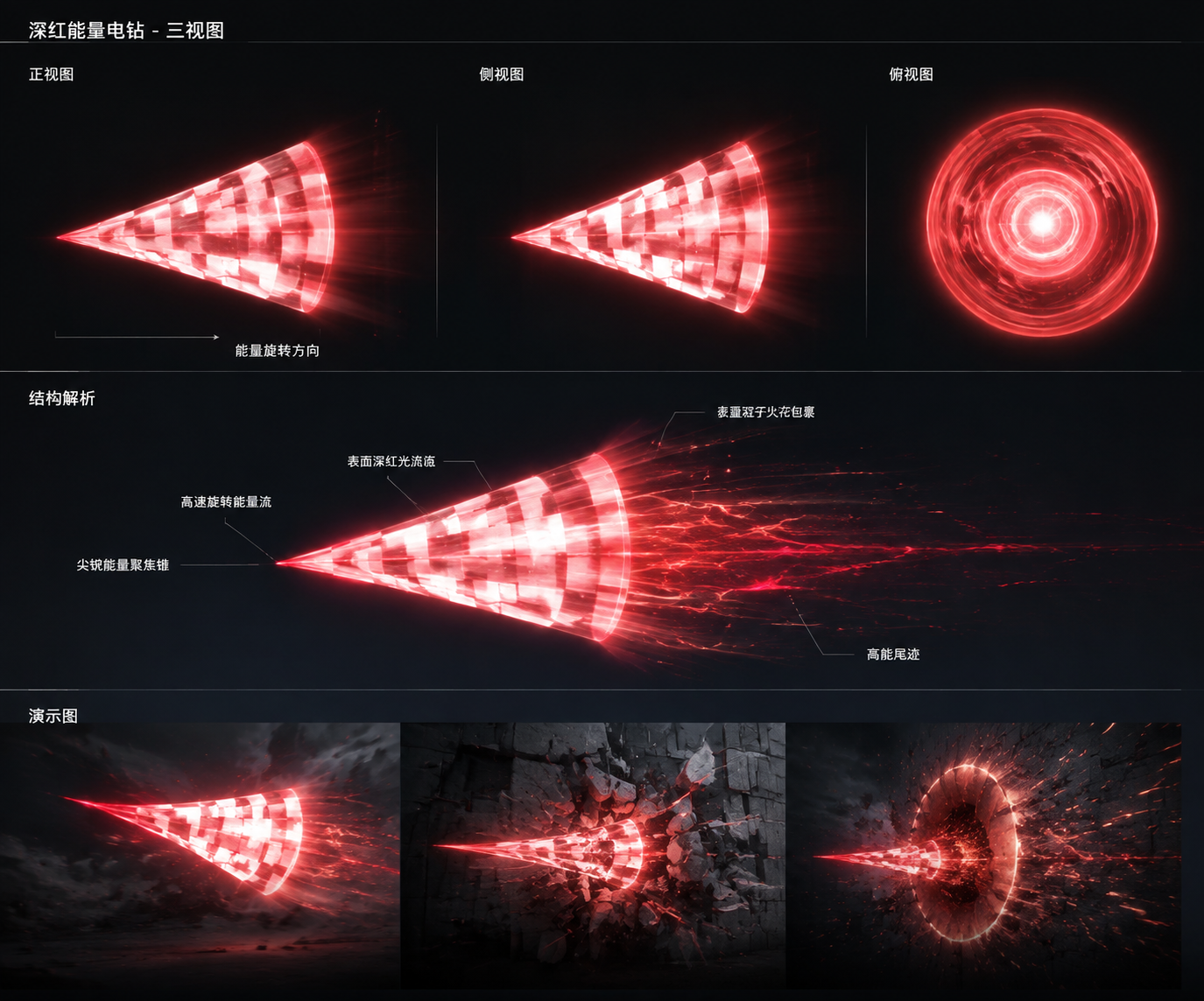 深红能量电钻